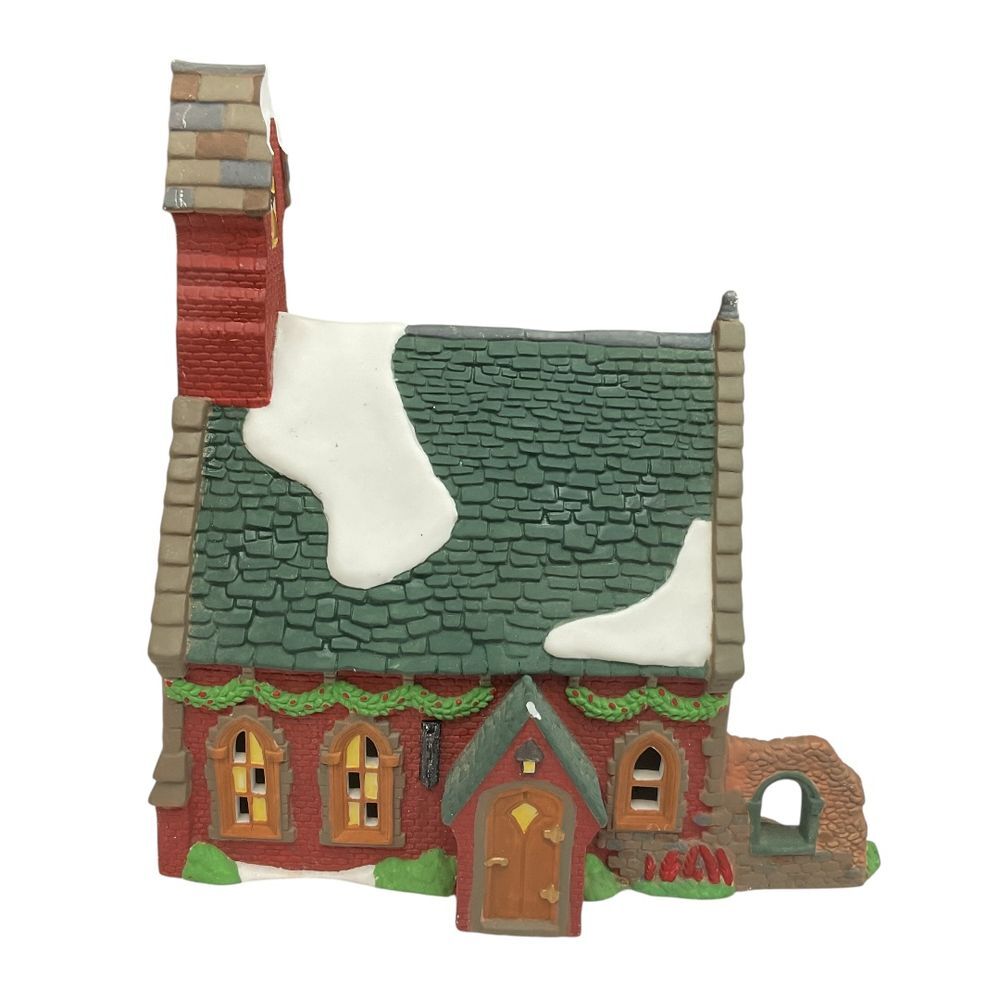 Department 56 Dickens Village Dudden Cross Church 1995 Light Up‎ Holiday Decor